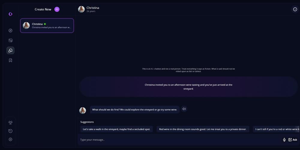 HeraHaven AI chat with girlfriend