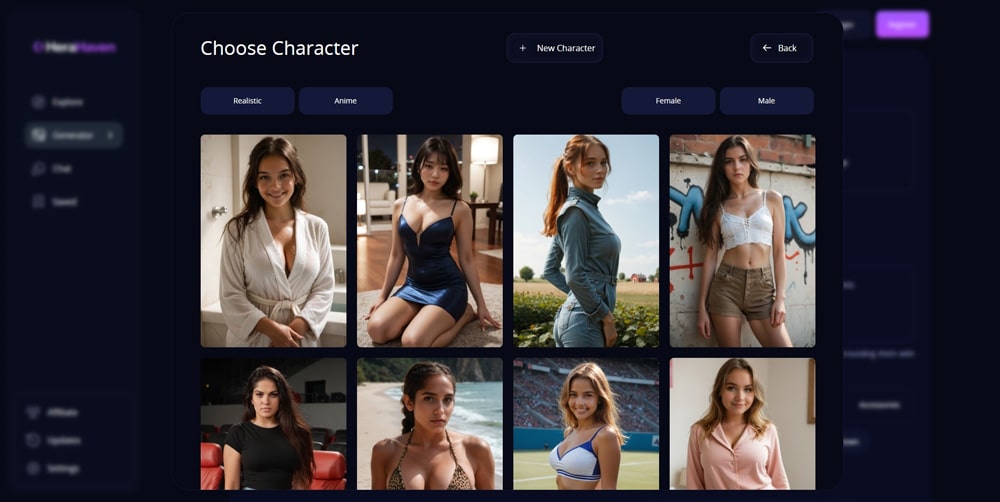 HeraHaven AI generate picture